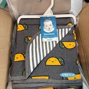 Taco Baby Blanket Reversible Gender Neutral Comfy Stretch Reversible